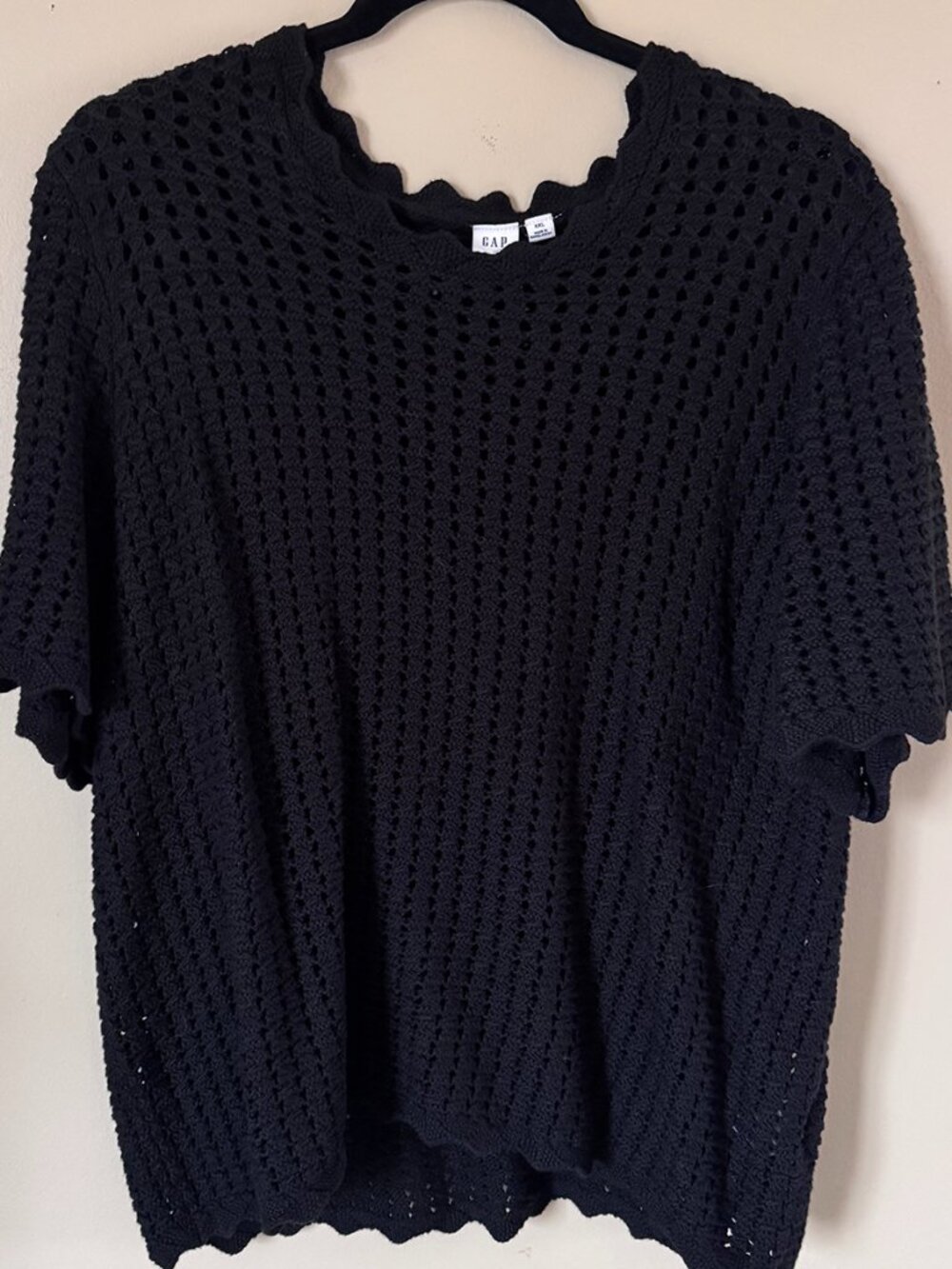 OPEN KNIT SWEATER SHORT SLEEVE GAP BRAND